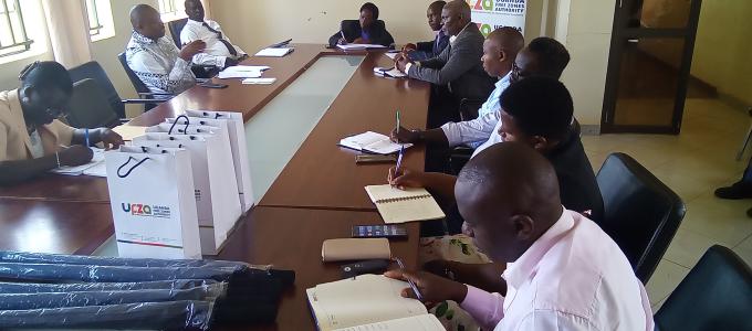 District Leadership meeting with a team from Uganda Freezone Authority during the signing of MOU that will open doors for development. Freezone